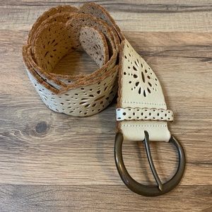 Fossil Leather Lasercut Boho Belt